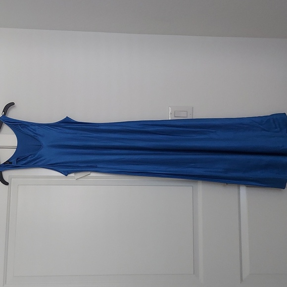 Rails Satin Slip midi Dress Cobalt blue Size M - Picture 5 of 6